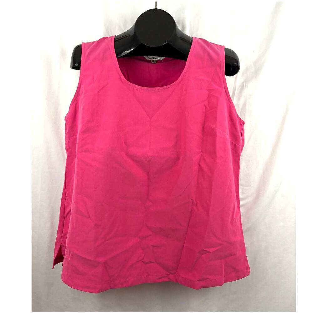 Vintage Sleeveless Pink Top‎ LARGE Women's Travel Smith
